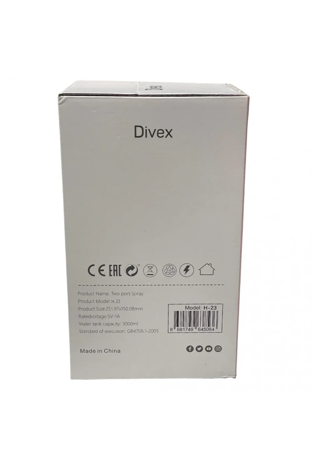 Divex 2 Portlu 3L Hava Nemlendirici Humidifier H-23