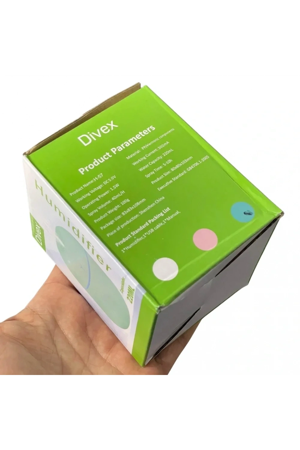 Divex 220ml Ultrasonik Hava Nemlendirici Humidifier Mavi H-57