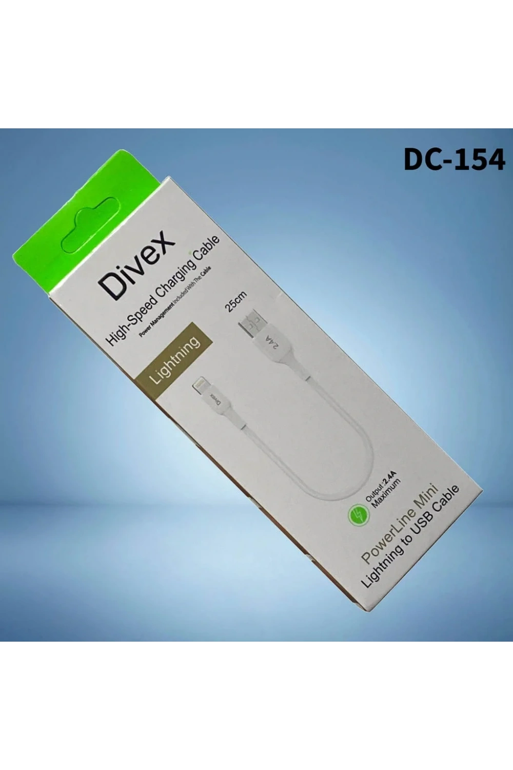 Divex 2.4A Lightning to Usb Hızlı Şarj Kablosu 25cm DC-154