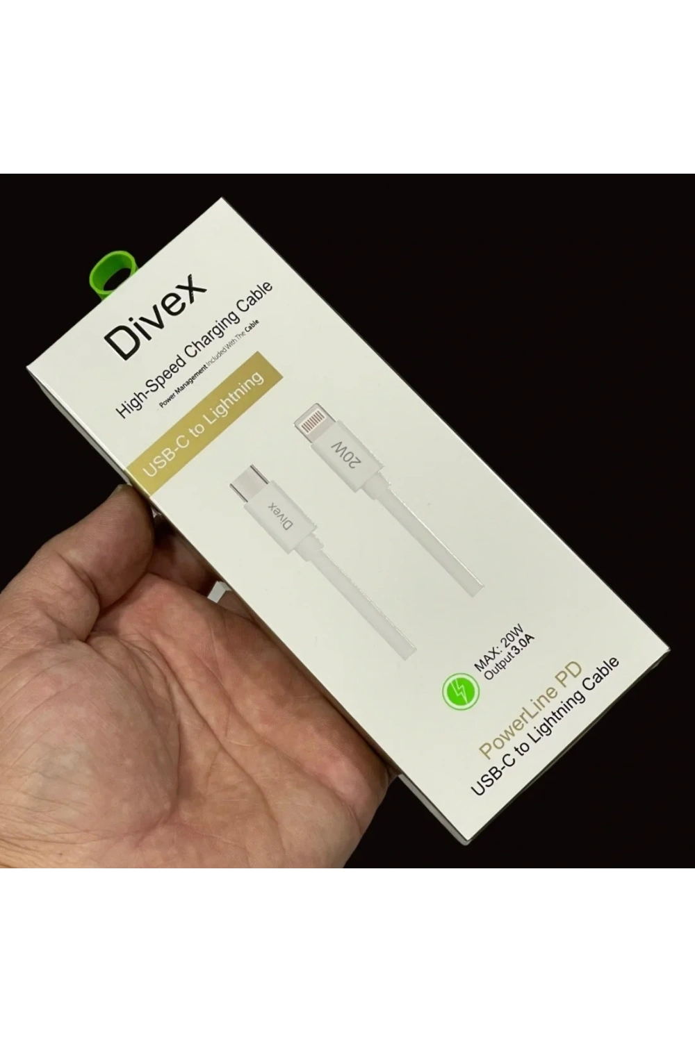 Divex 3.0A 20W Type-C to Lightning Hızlı Şarj Data Kablosu DC-142