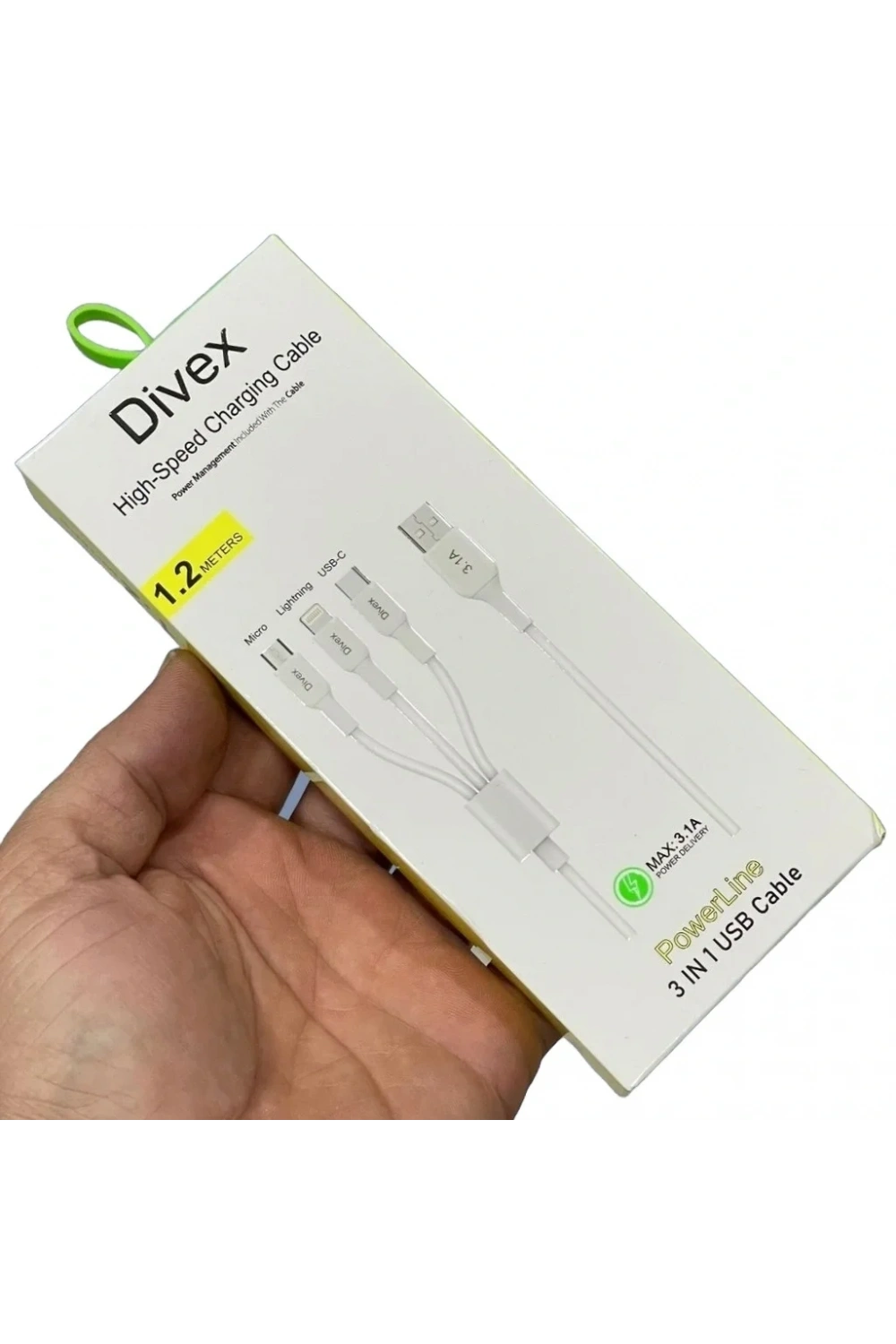 Divex 3.1A 3ü Bir Arada Hızlı Şarj Data Kablosu DC-113