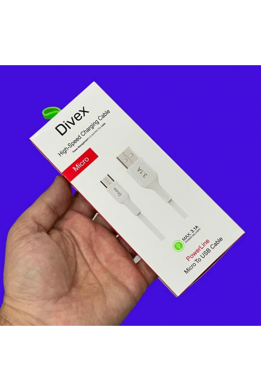 Divex 3.1A Micro USB Hızlı Şarj Data Kablosu 1 metre DC-110