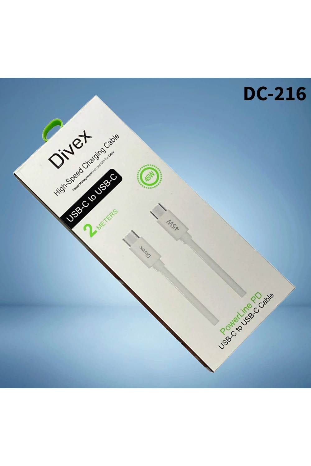 Divex 45W Type-C to Type-C Yüksek Hızlı Şarj Kablosu 2m DC-216