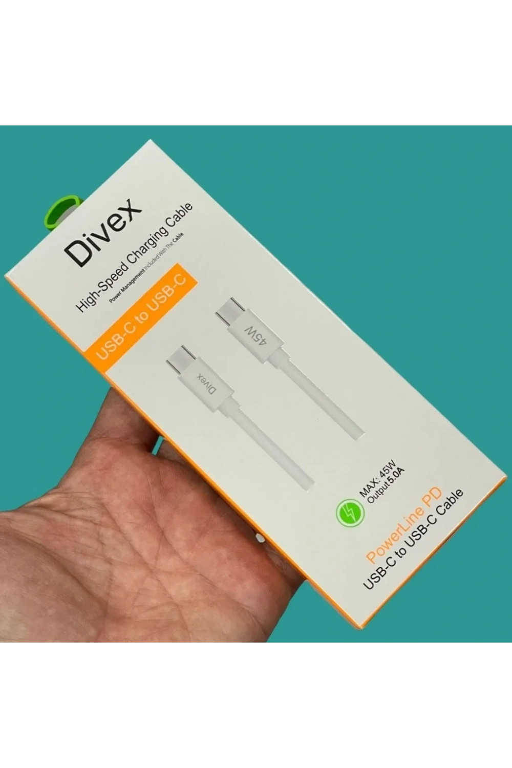 Divex 5.0A 45W Type-C - USB-C Hızlı Şarj Data Kablosu DC-140