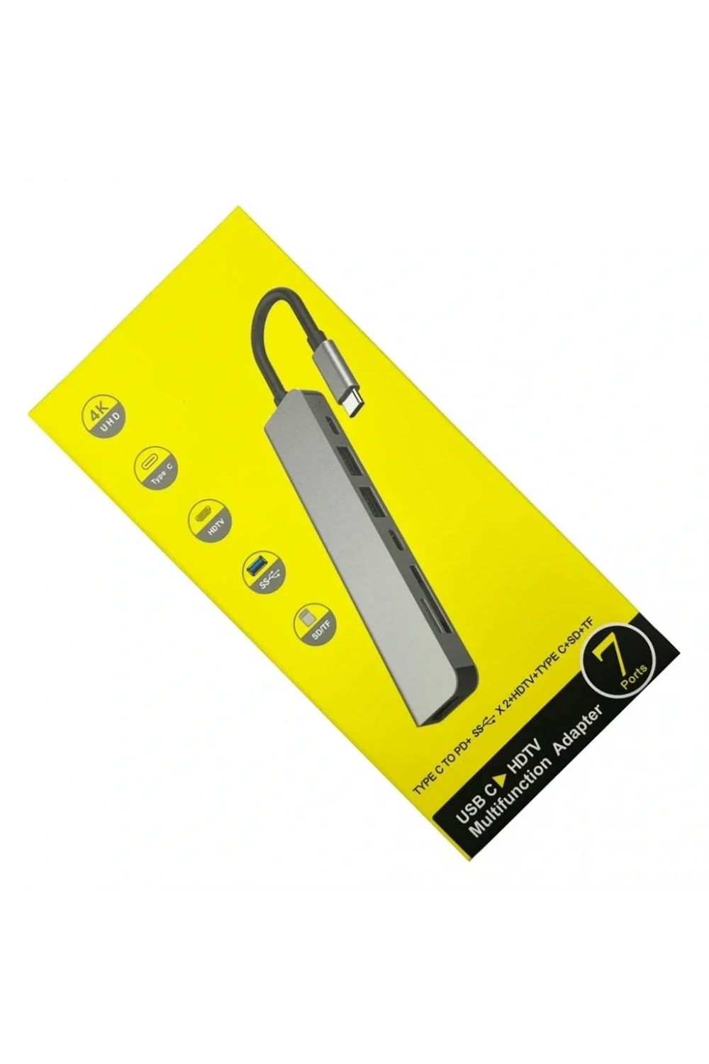 Divex 7 in 1 Type-C Girişli 7 Farklı Çıkışlı USB Çoklayıcı Splitter DX-06
