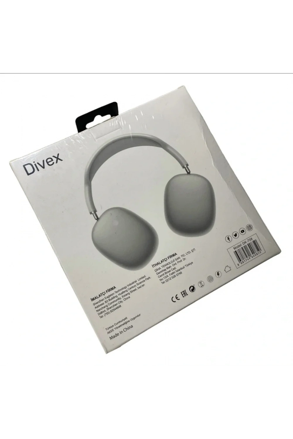 Divex Apple Uyumlu Airpods Max Kulaküstü Kulaklık DK-708 Gri