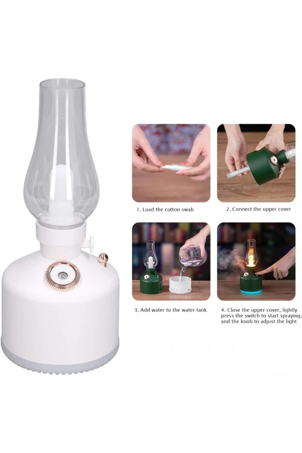 Divex Gaz Lambası Görünümlü Hava Nemlendirici Vintage Lamp Humidifier H-47