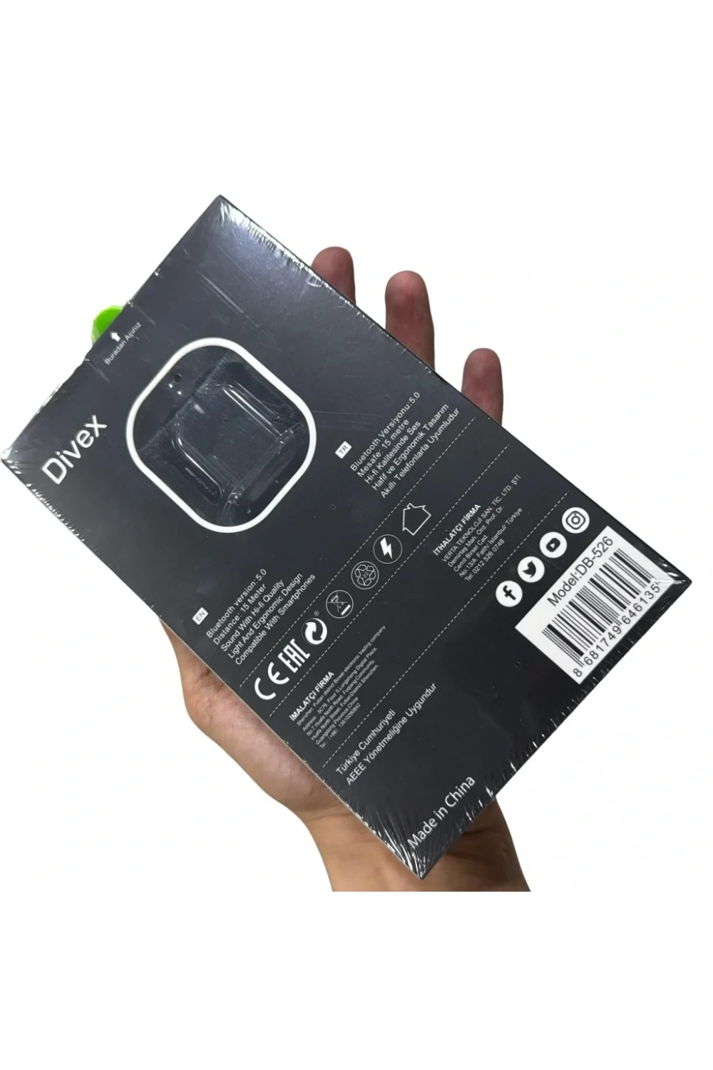 Divex Kablosuz Akıllı Bluetooth Kulaklık Hi-fi Kalite Siyah DB-526