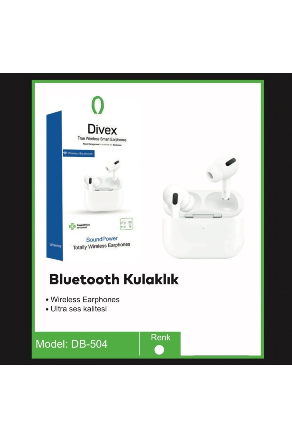 Divex Kablosuz Bluetooth Kulaklık Pro IOS Android Uyumlu DB-504