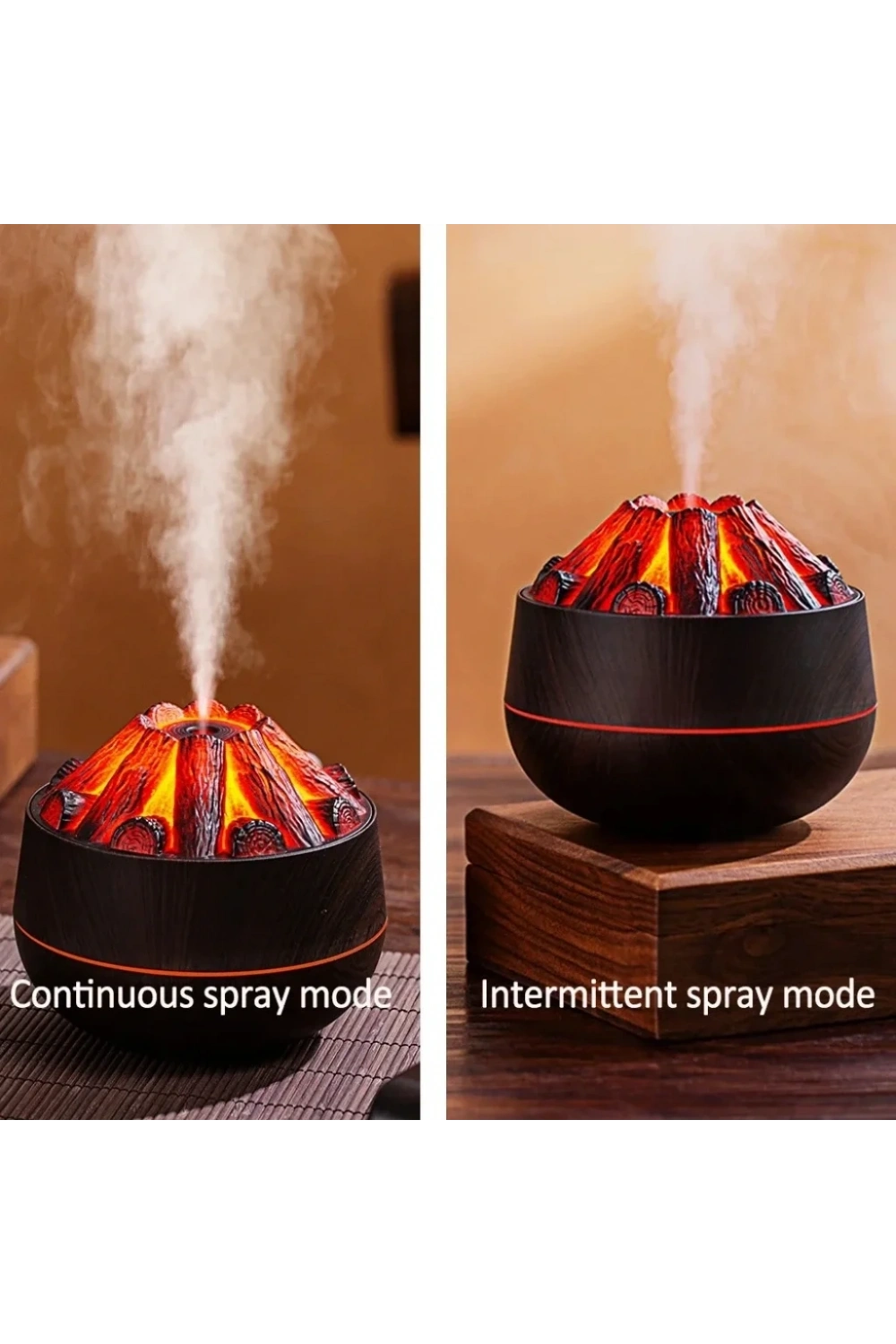 Divex Kömür Ateşi Görünümlü Hava Nemlendirici Charcoal Fire Humidifier Siyah H-55