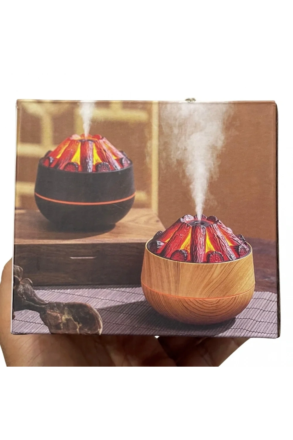Divex Kömür Ateşi Görünümlü Hava Nemlendirici Charcoal Fire Humidifier Siyah H-55
