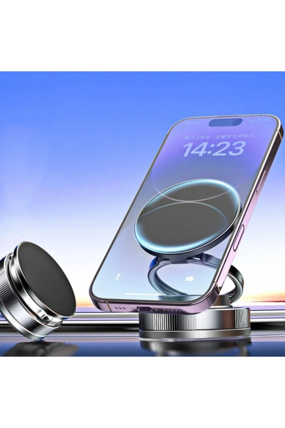 Divex Manyetik Telefon Tutucu Araç İçi 360° Mıknatıslı Stand Gri DH-396