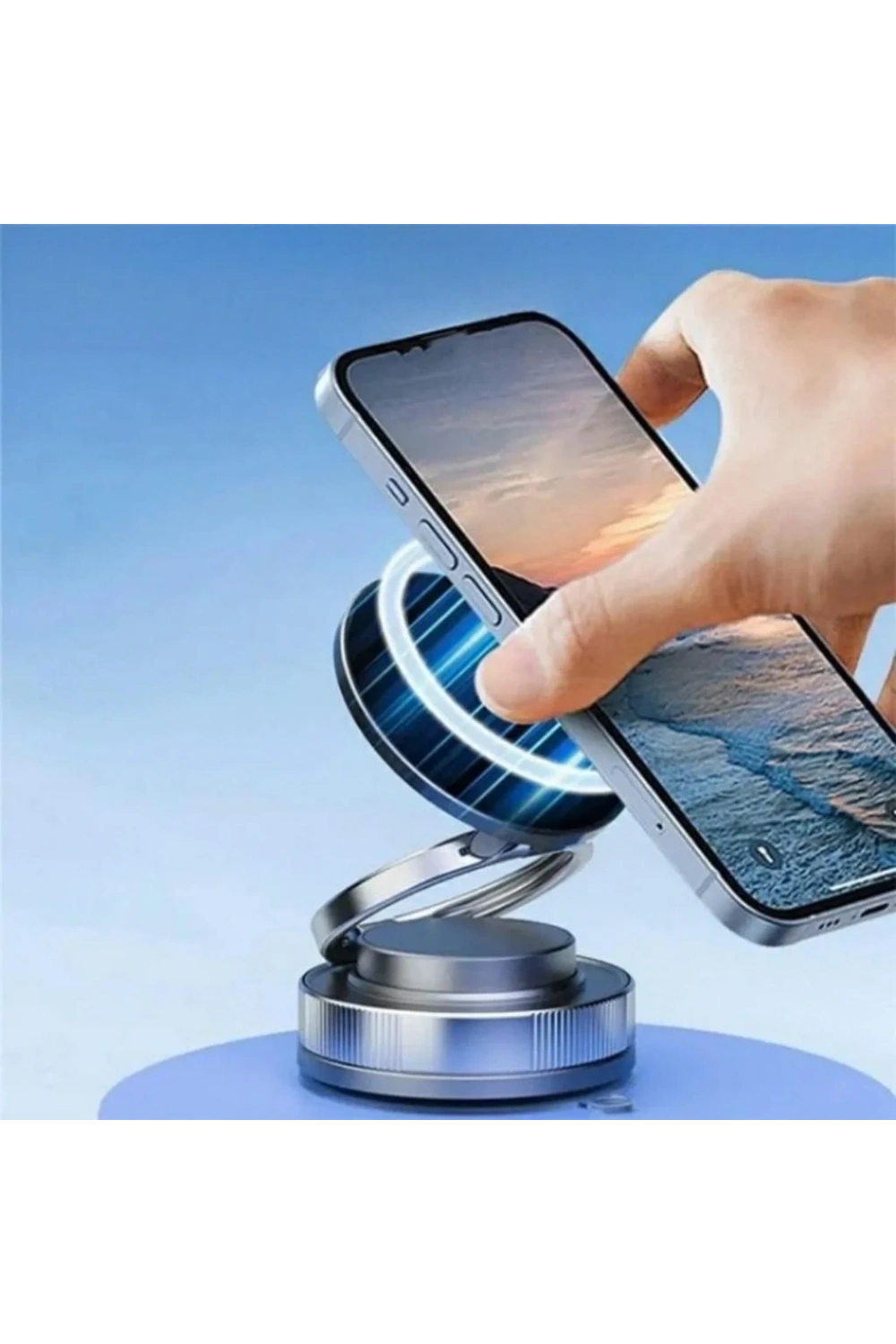 Divex Manyetik Telefon Tutucu Araç İçi 360° Mıknatıslı Stand Gri DH-396
