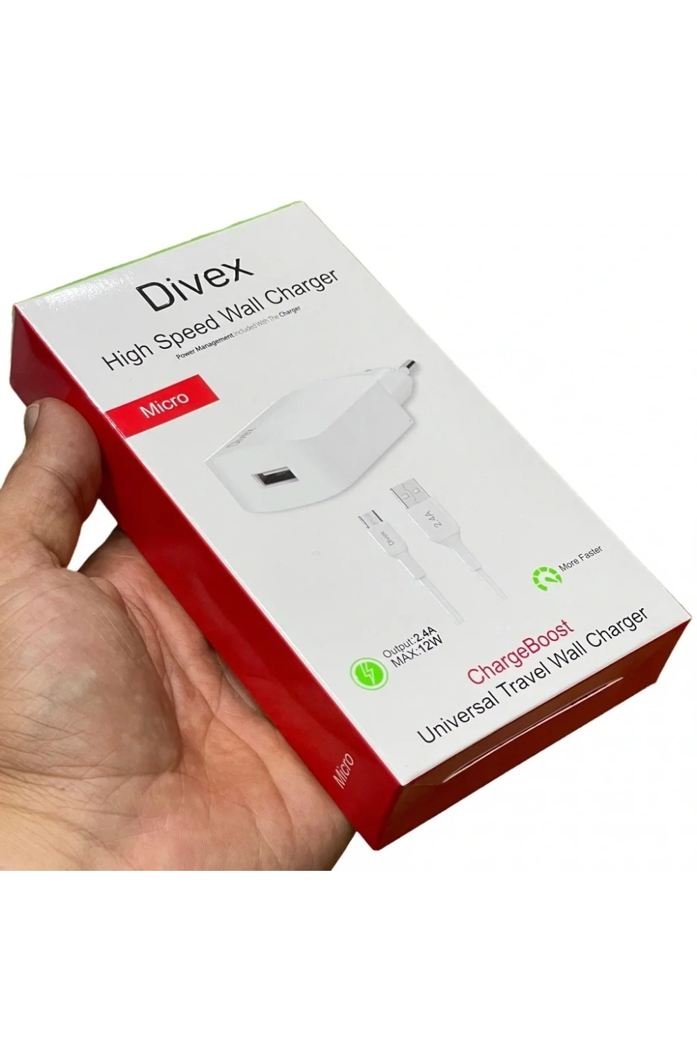 Divex Micro USB Kablo - Adaptör 2.4A Ev Tipi Şarj Aleti DS-200