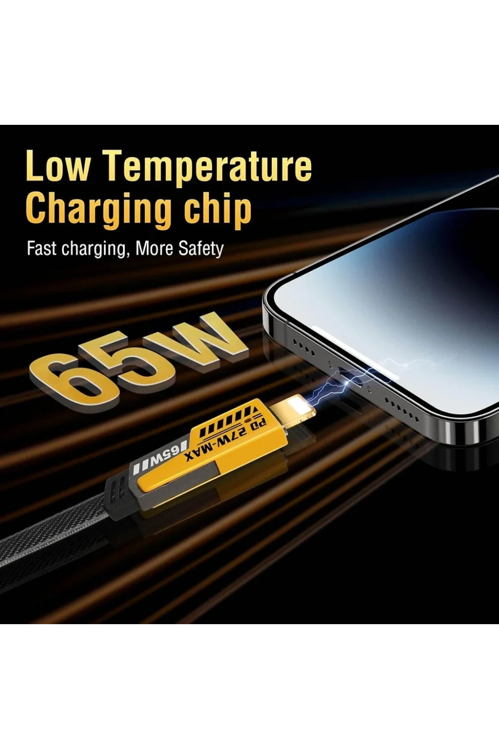 Divex TC-USB to TC-Lightning 65W/PD27W Şarj ve Veri Aktarım Kablosu DC-220