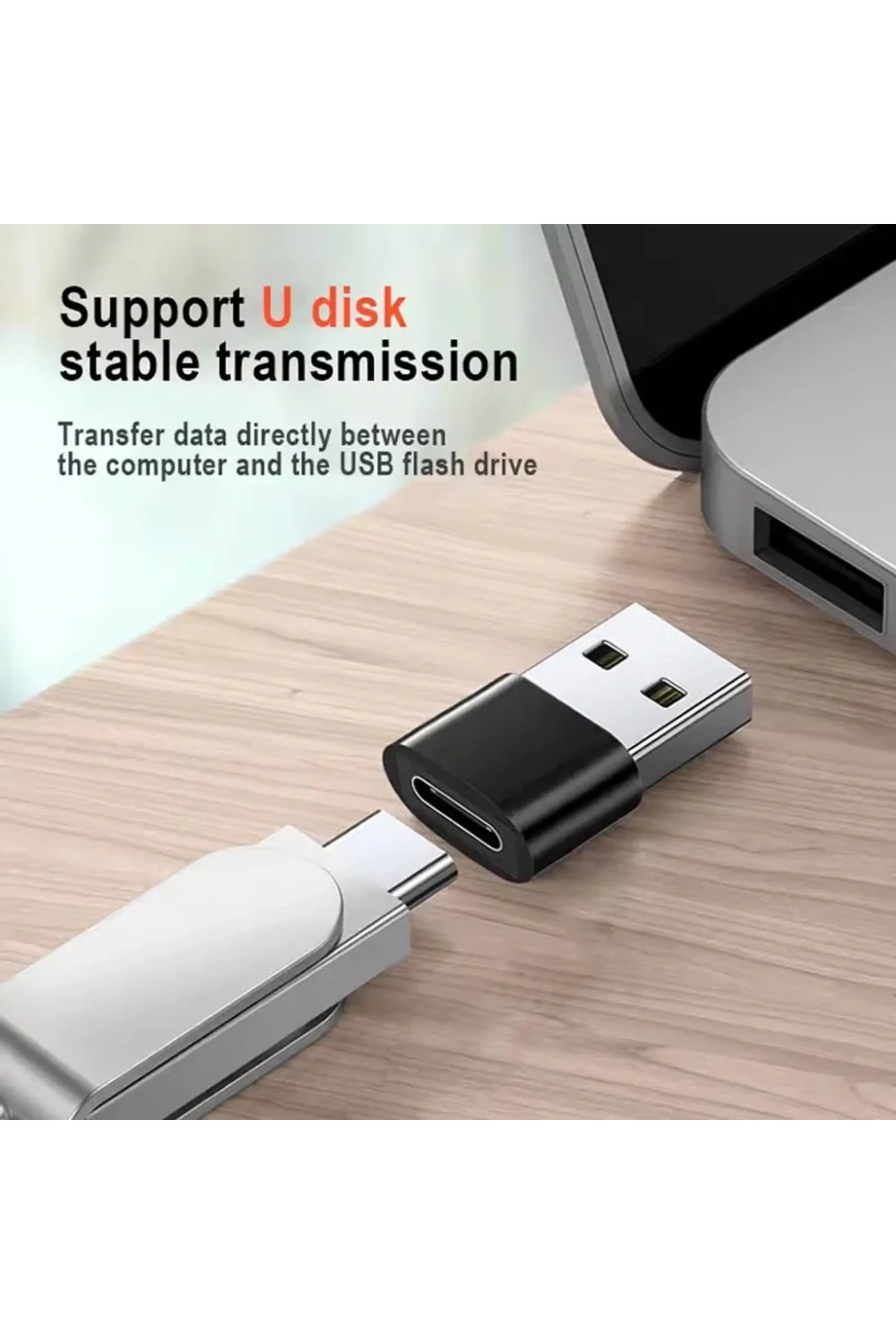 Divex Type-C Dişi USB3.0 Erkek OTG Adaptör Çevirici Siyah DC-178