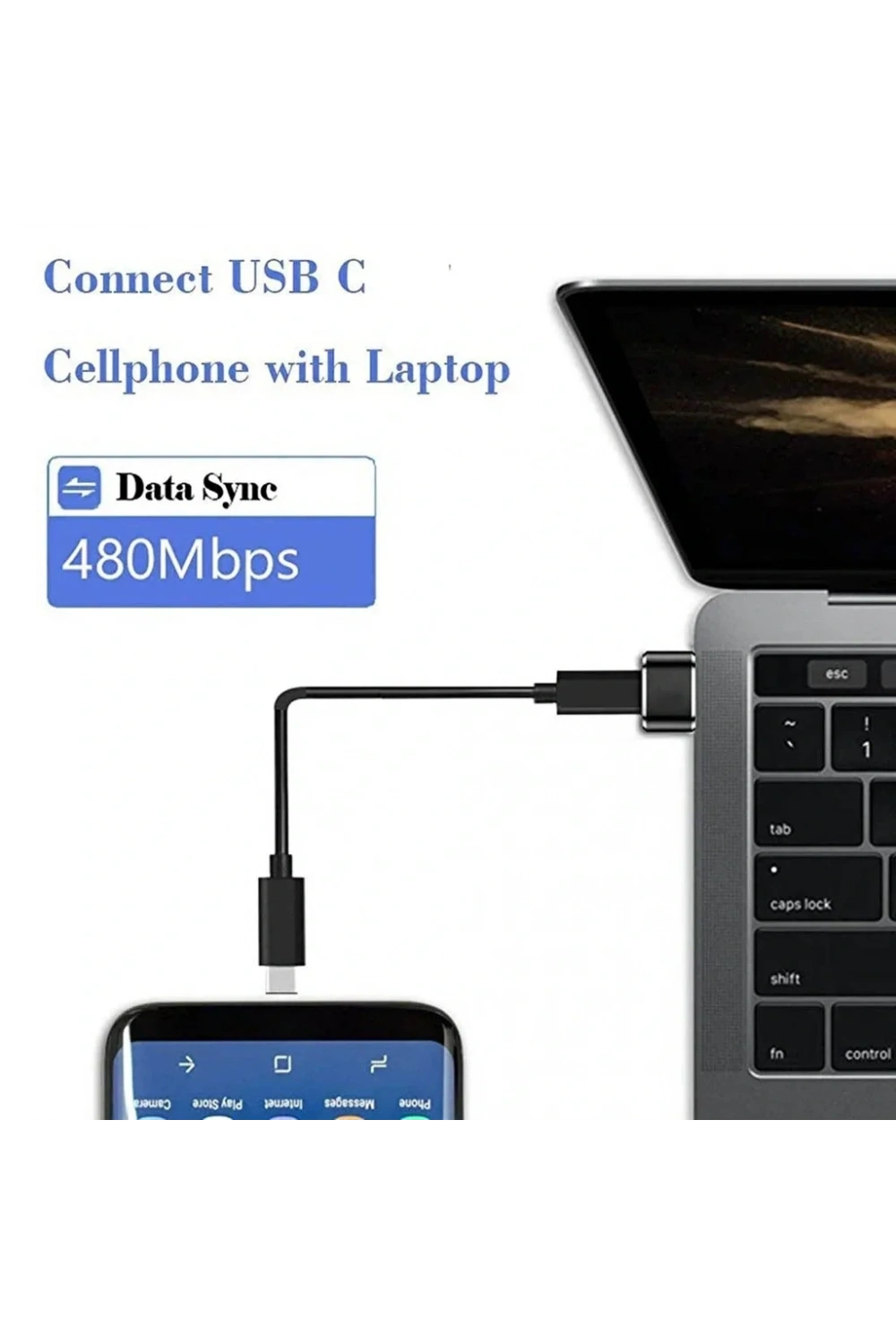 Divex Type-C Dişi USB3.0 Erkek OTG Adaptör Çevirici Siyah DC-178