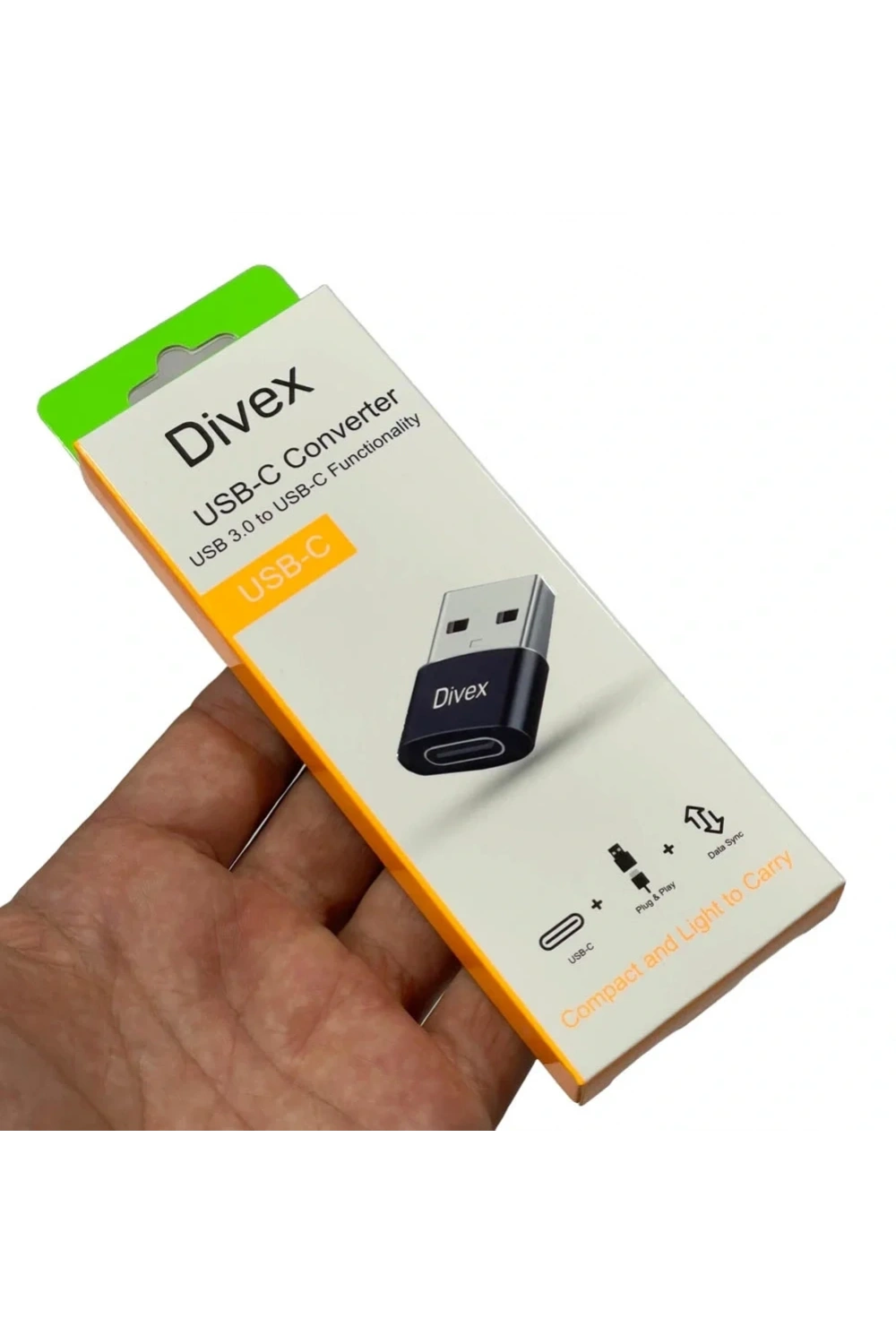 Divex Type-C Dişi USB3.0 Erkek OTG Adaptör Çevirici Siyah DC-178