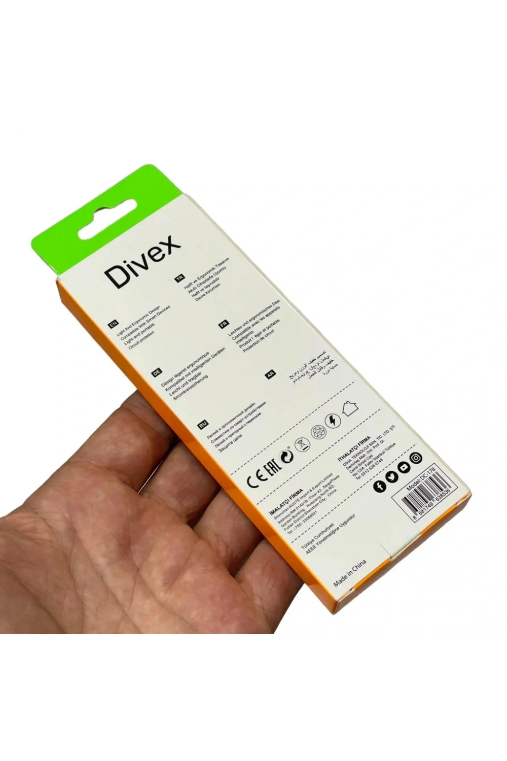 Divex Type-C Dişi USB3.0 Erkek OTG Adaptör Çevirici Siyah DC-178