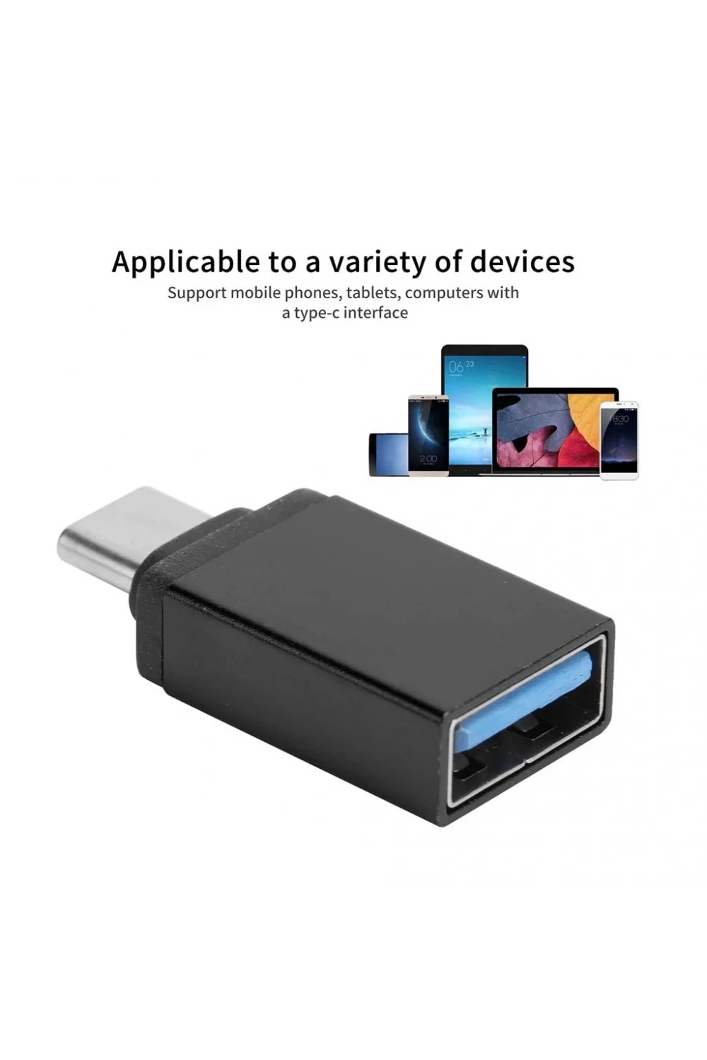 Divex Type-C Erkek USB3.0 Dişi Adaptör Çevirici Siyah DO-182