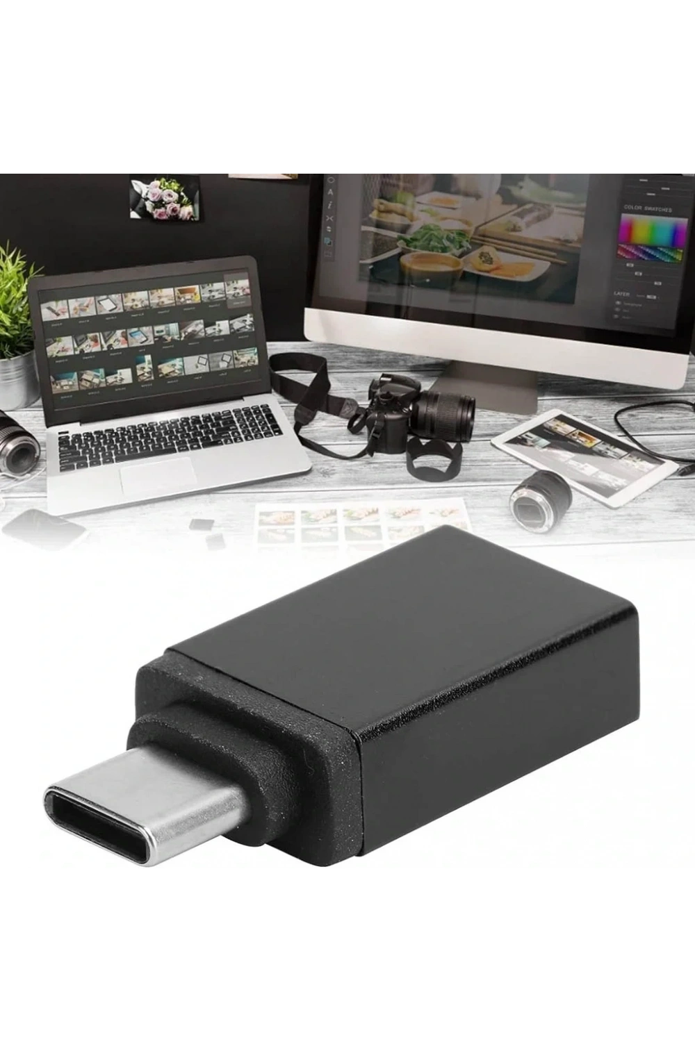 Divex Type-C Erkek USB3.0 Dişi Adaptör Çevirici Siyah DO-182