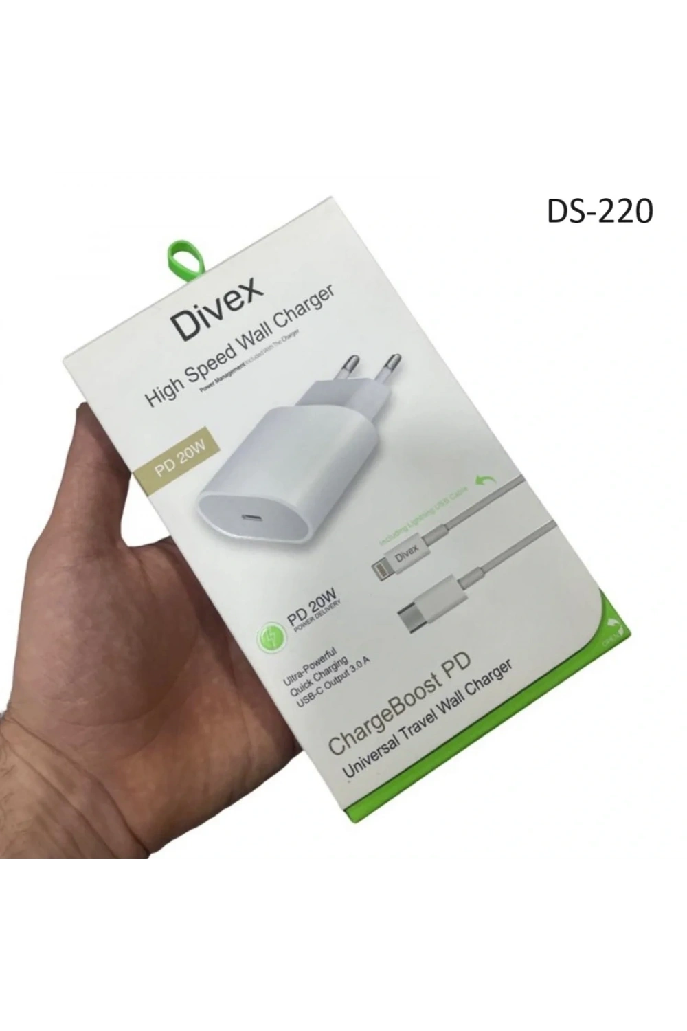 Divex Type-C Lightning USB 3.0A 27W Şarj Cihazı Apple Uyumlu DS-220