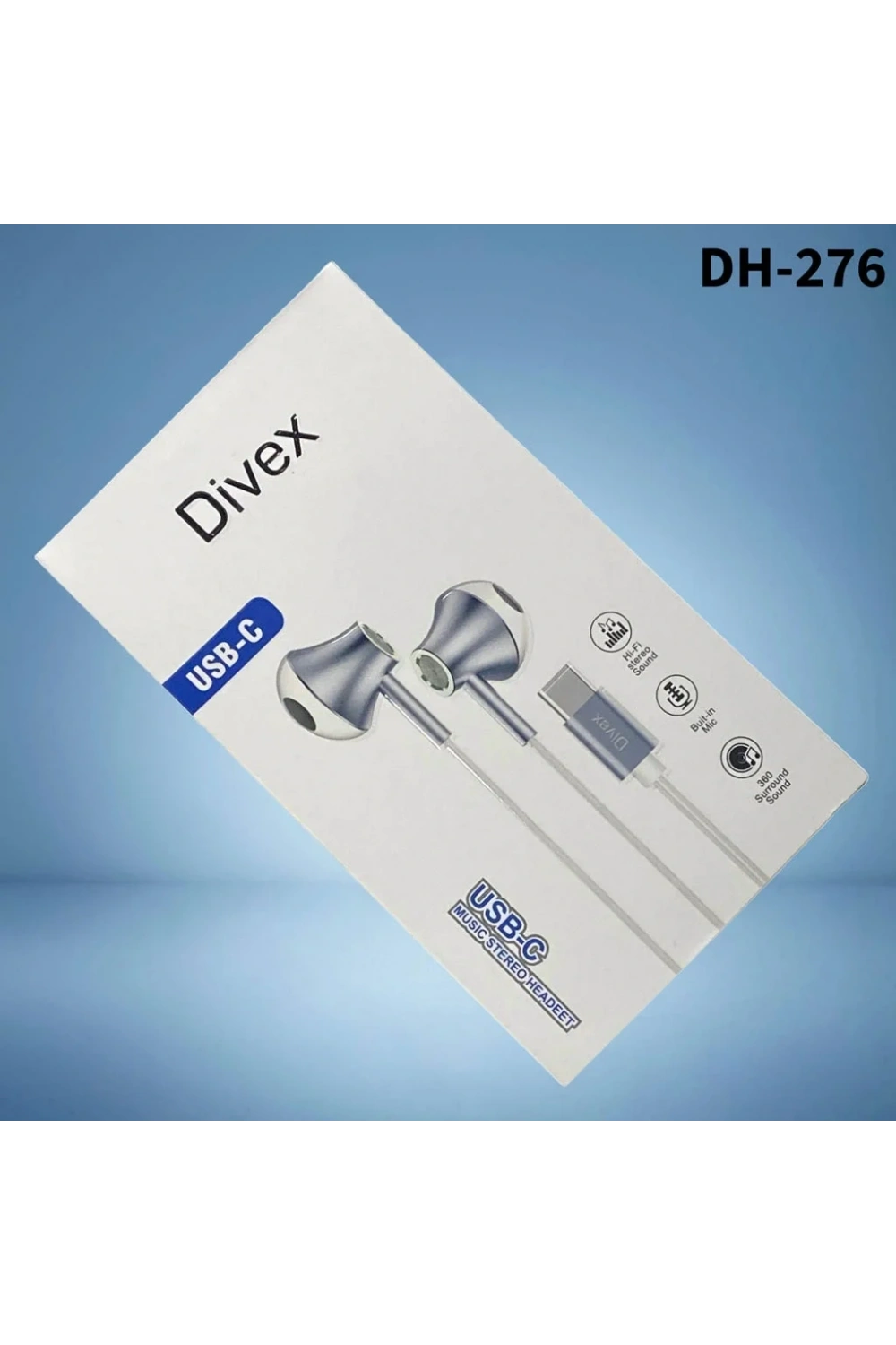 Divex Type-C (USB-C) Stereo Kulakiçi Kulaklık Beyaz DH-276