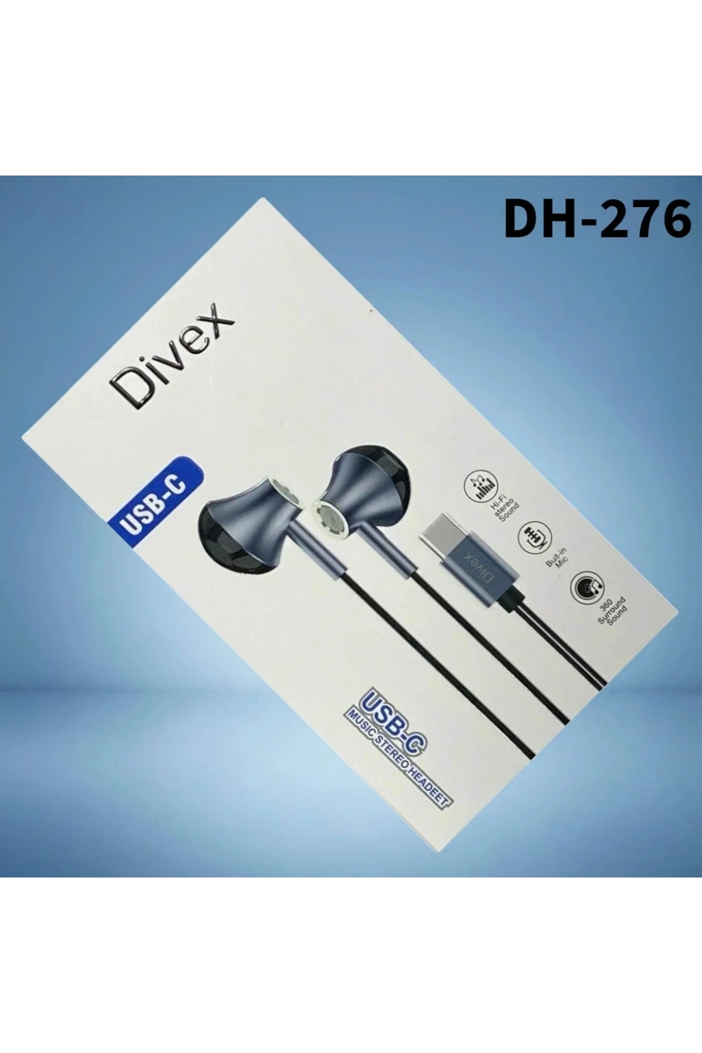 Divex Type-C (USB-C) Stereo Kulakiçi Kulaklık Siyah DH-276