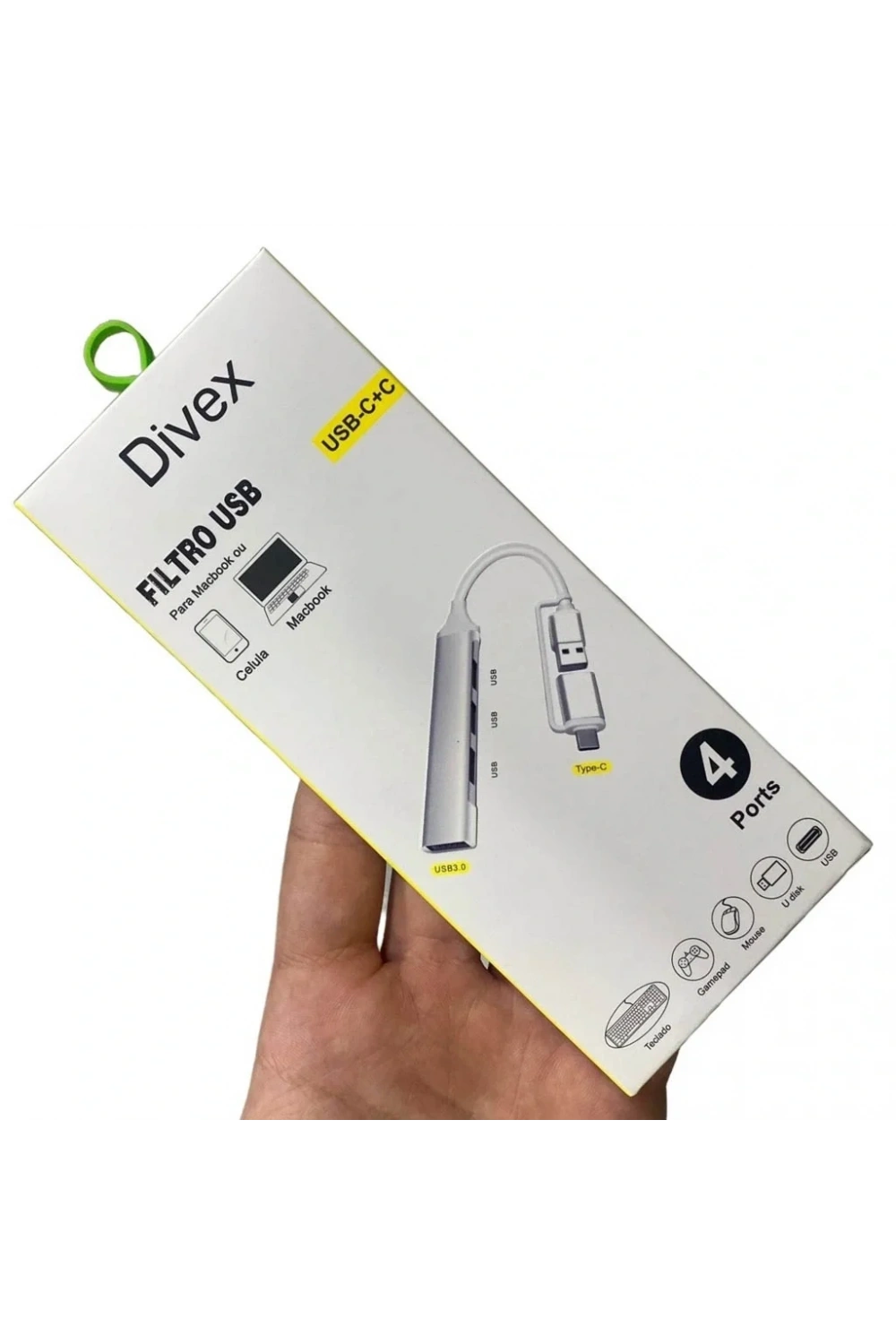 Divex Type-C + USB Girişli 4 Port USB Çoklayıcı USB Splitter DX-04