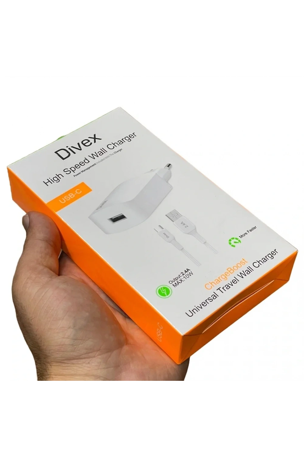 Divex Type-C USB Kablo - Adaptör 2.4A Ev Tipi Şarj Aleti DS-202