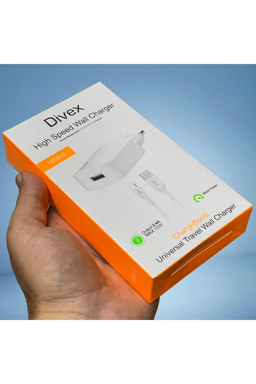 Divex Type-C USB Kablo - Adaptör 2.4A Ev Tipi Şarj Aleti DS-202