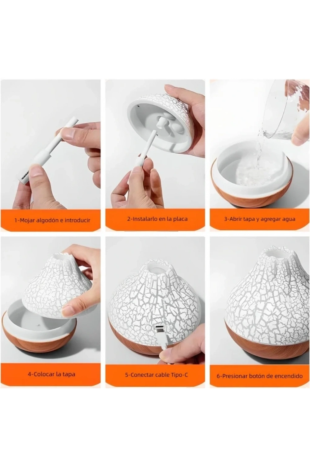 Divex Volkan Görünümlü Hava Nemlendirici Volcano Humidifier H-54