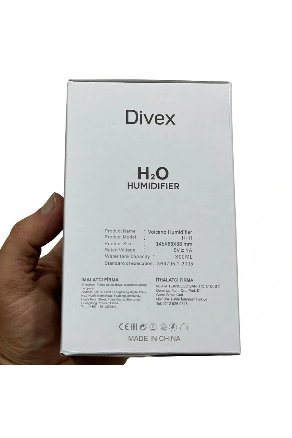 Divex Volkan Şekilli Hava Nemlendirici Volcano Humidifier H-11