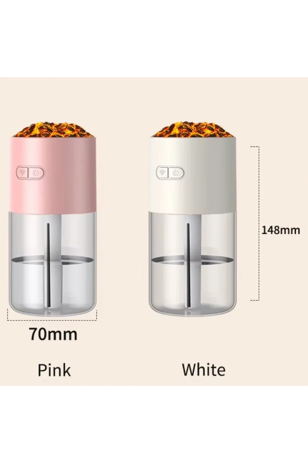Divex Yanardağ Görünümlü Hava Nemlendirici Volcano Humidifier Pembe H-42