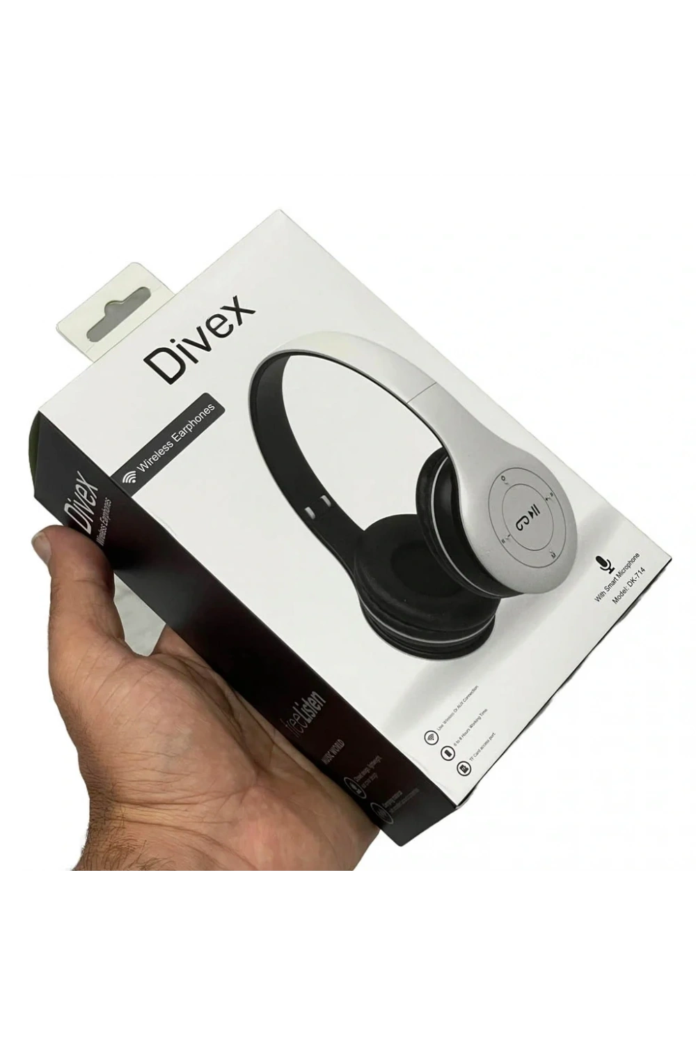 Divex Kulak Üstü Kablosuz Bluetooth Kulaklık Beyaz DK-714