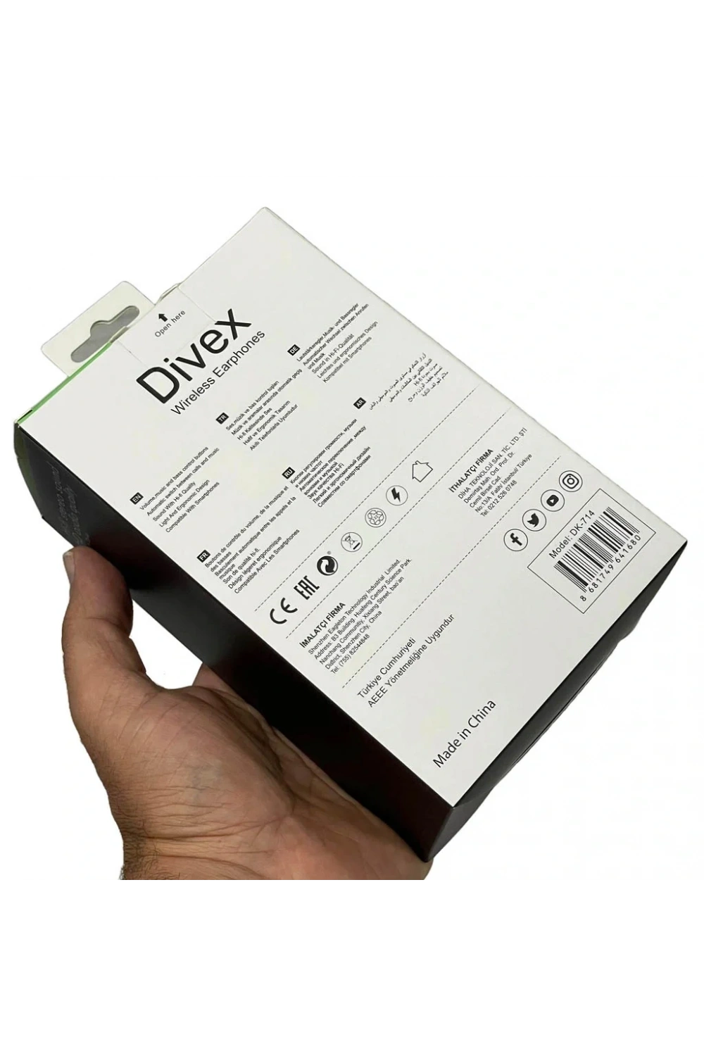 Divex Kulak Üstü Kablosuz Bluetooth Kulaklık Beyaz DK-714