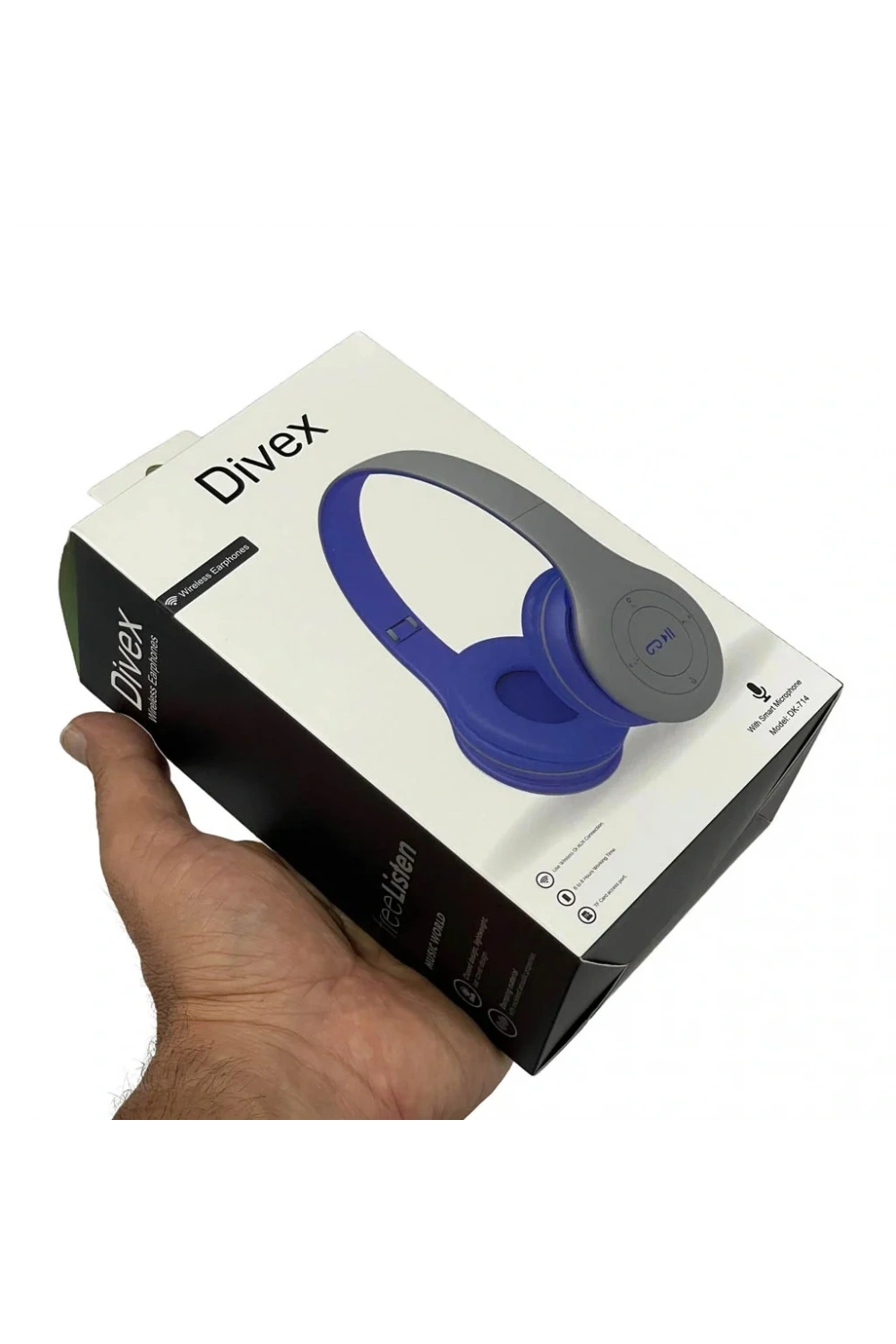 Divex Kulak Üstü Kablosuz Bluetooth Kulaklık Mavi DK-714