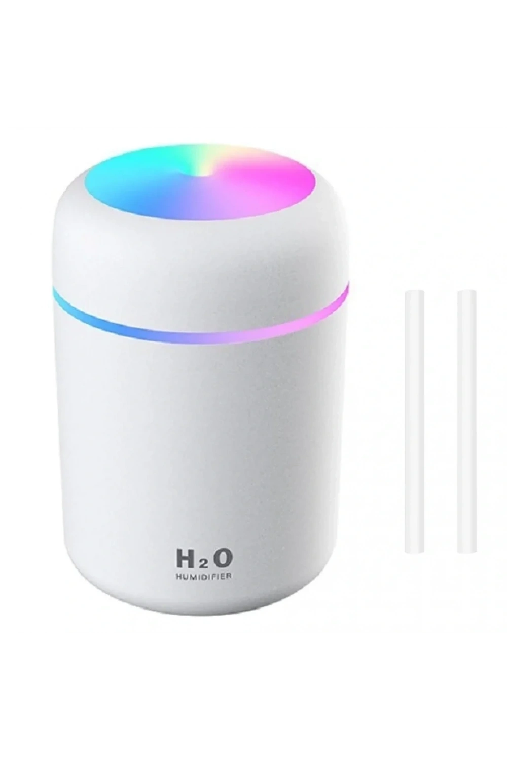 Divex Renkli Led Işıklı Hava Nemlendirici USB Colorful Humidifier Beyaz H-17