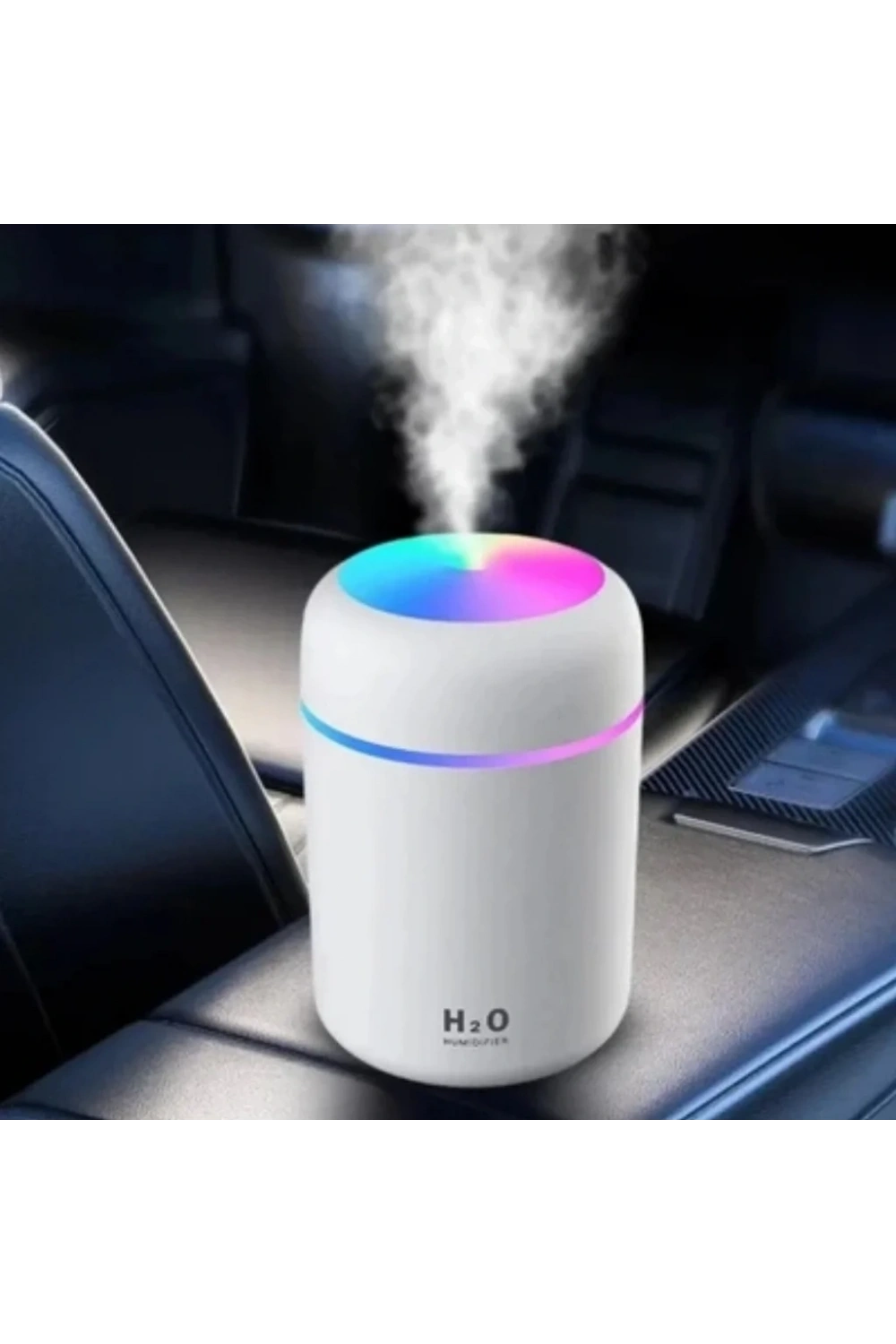 Divex Renkli Led Işıklı Hava Nemlendirici USB Colorful Humidifier Beyaz H-17