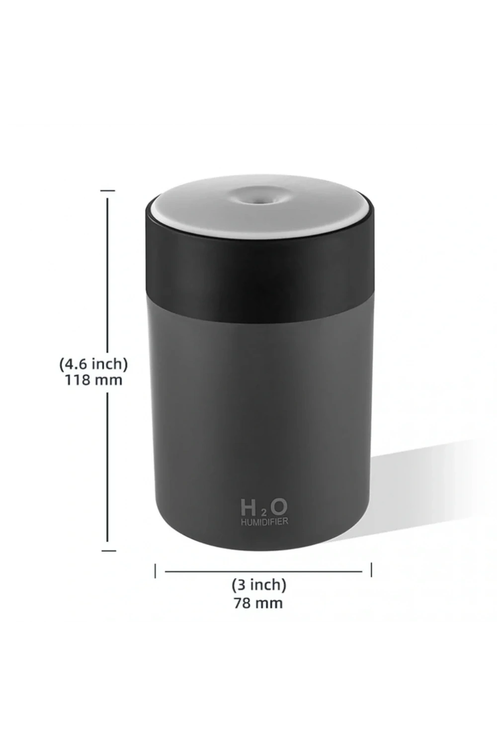 Divex USB Led Işıklı Hava Nemlendirici Colorful Humidifier Gri H-41