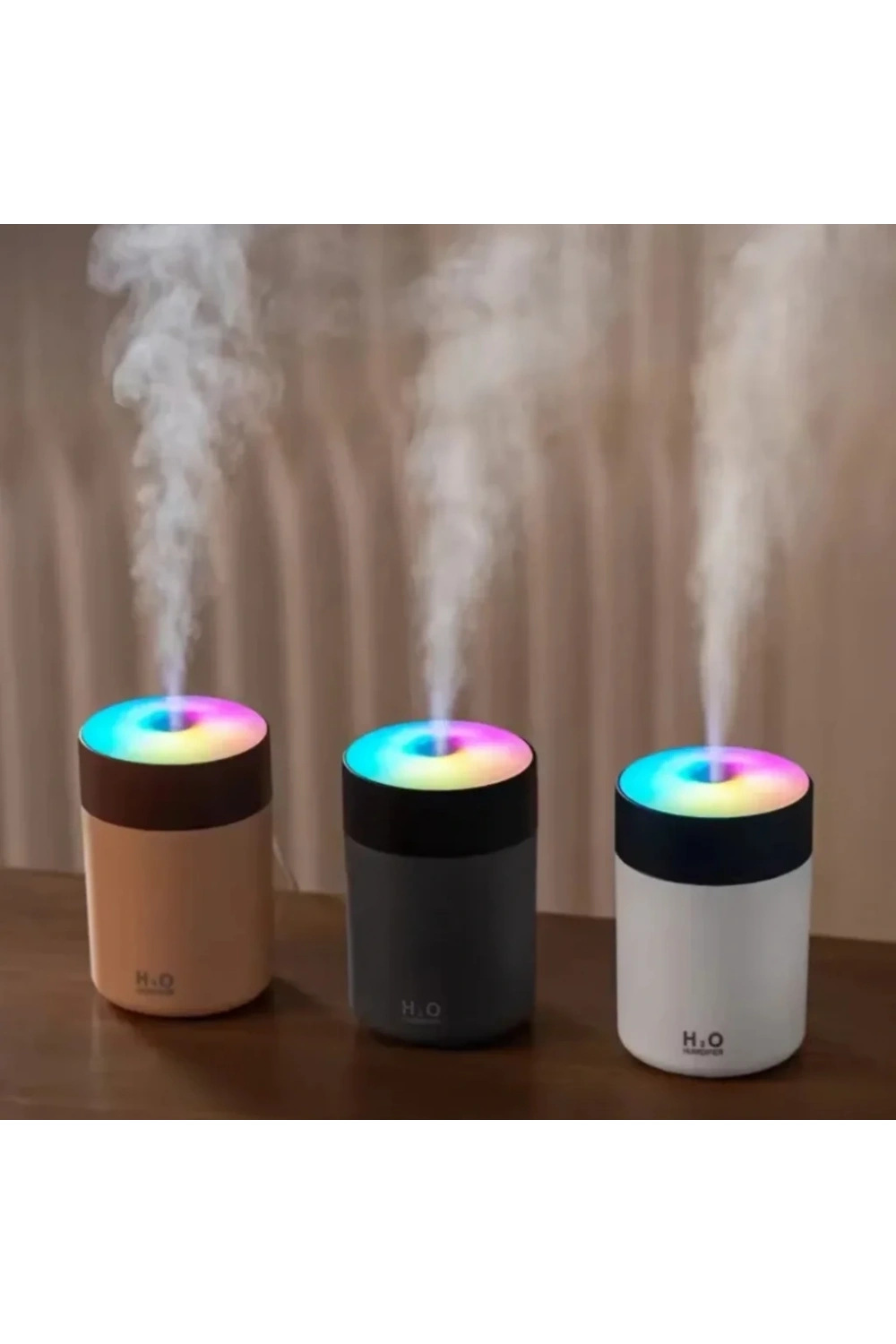 Divex USB Led Işıklı Hava Nemlendirici Colorful Humidifier Gri H-41
