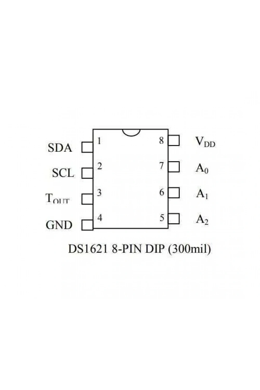 DS1621 DIP-8 Sıcaklık Sensörü Entegresi
