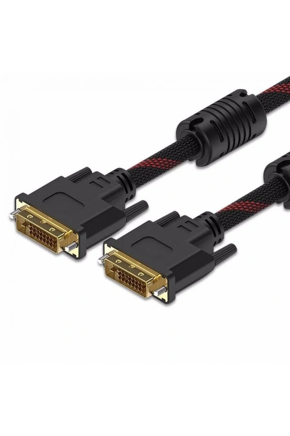 DVI-D Kablo Erkek Erkek (24+1) Örgü Korumalı Kablo 1.4m