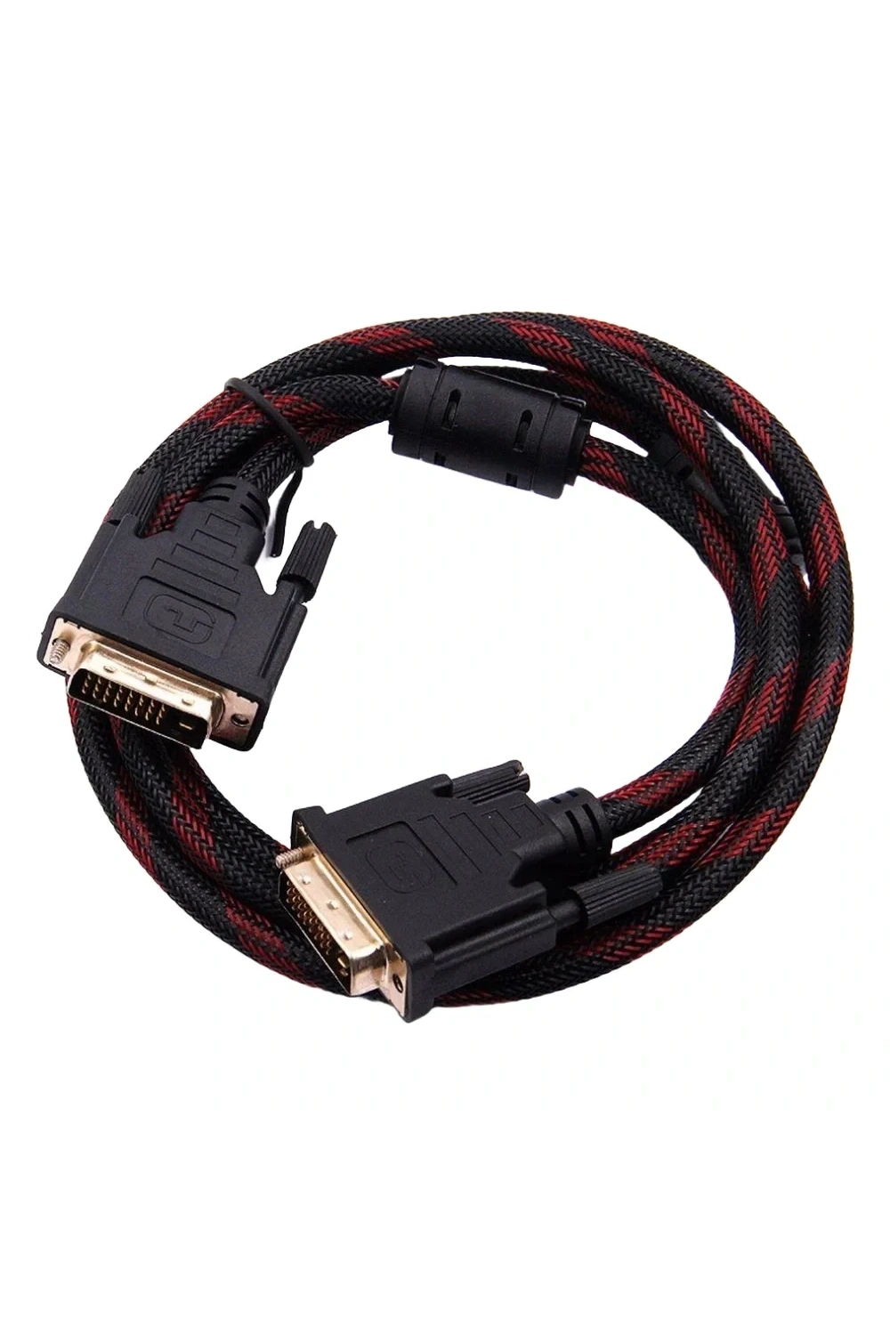 DVI-D Kablo Erkek Erkek (24+1) Örgü Korumalı Kablo 1.4m