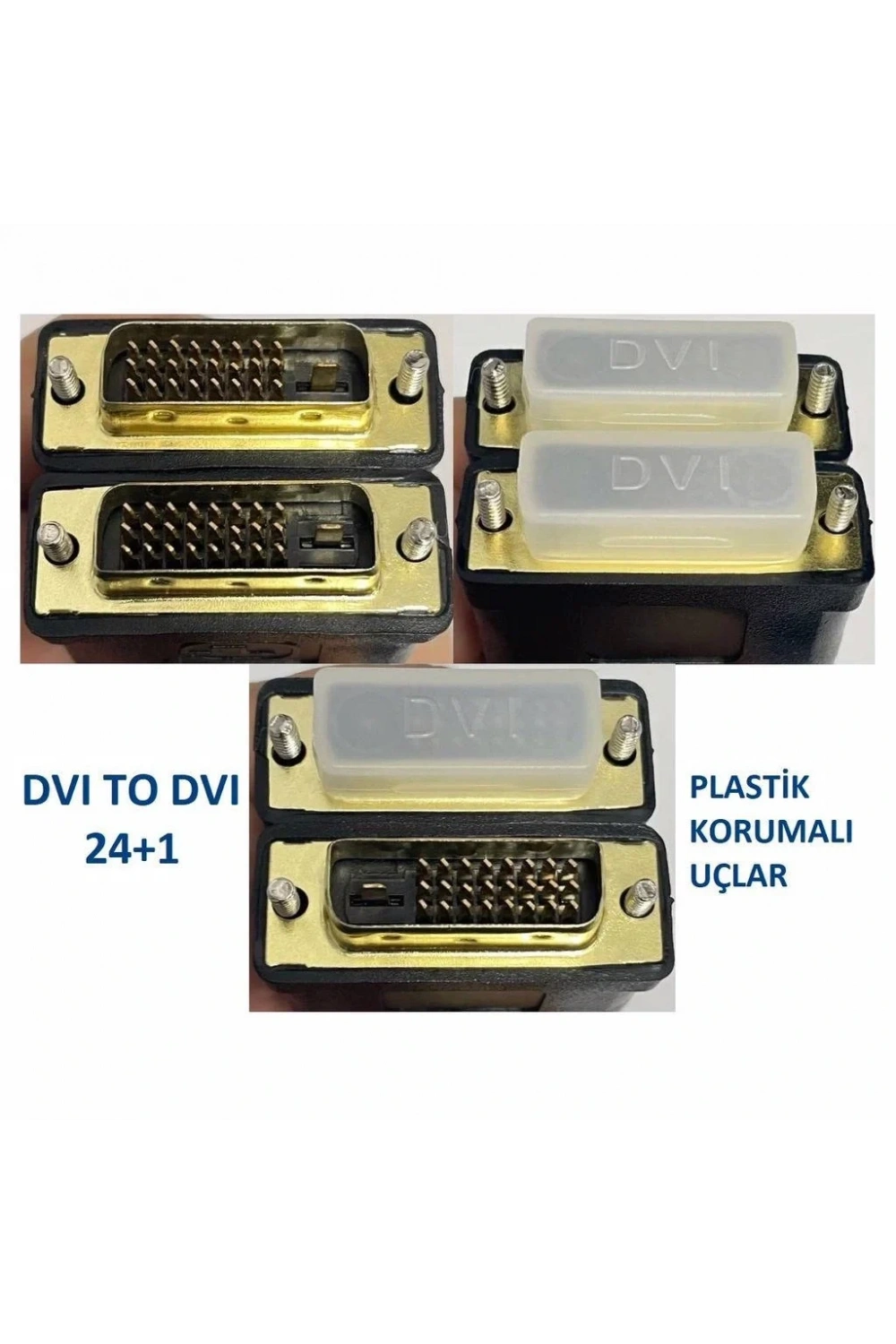 DVI-D Kablo Erkek Erkek (24+1) Örgü Korumalı Kablo 1.4m