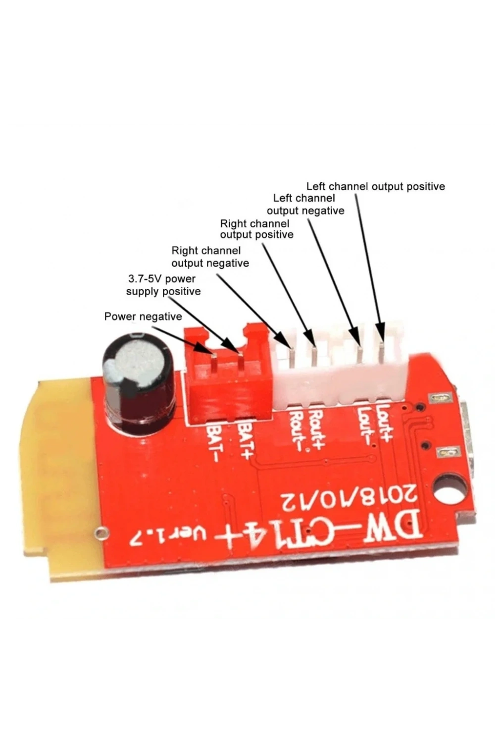 DW-CT14+ Şarj Edilebilir Bluetooth Amfi Devresi 2x5W