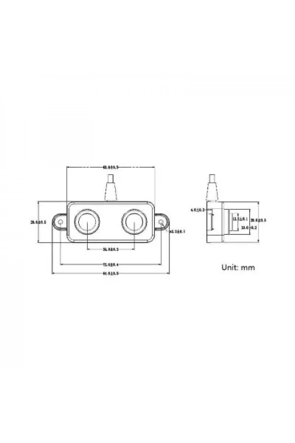 DYP-A02YY DC 5V Ultrasonik Su Geçirmez Mesafe Sensörü - PWM