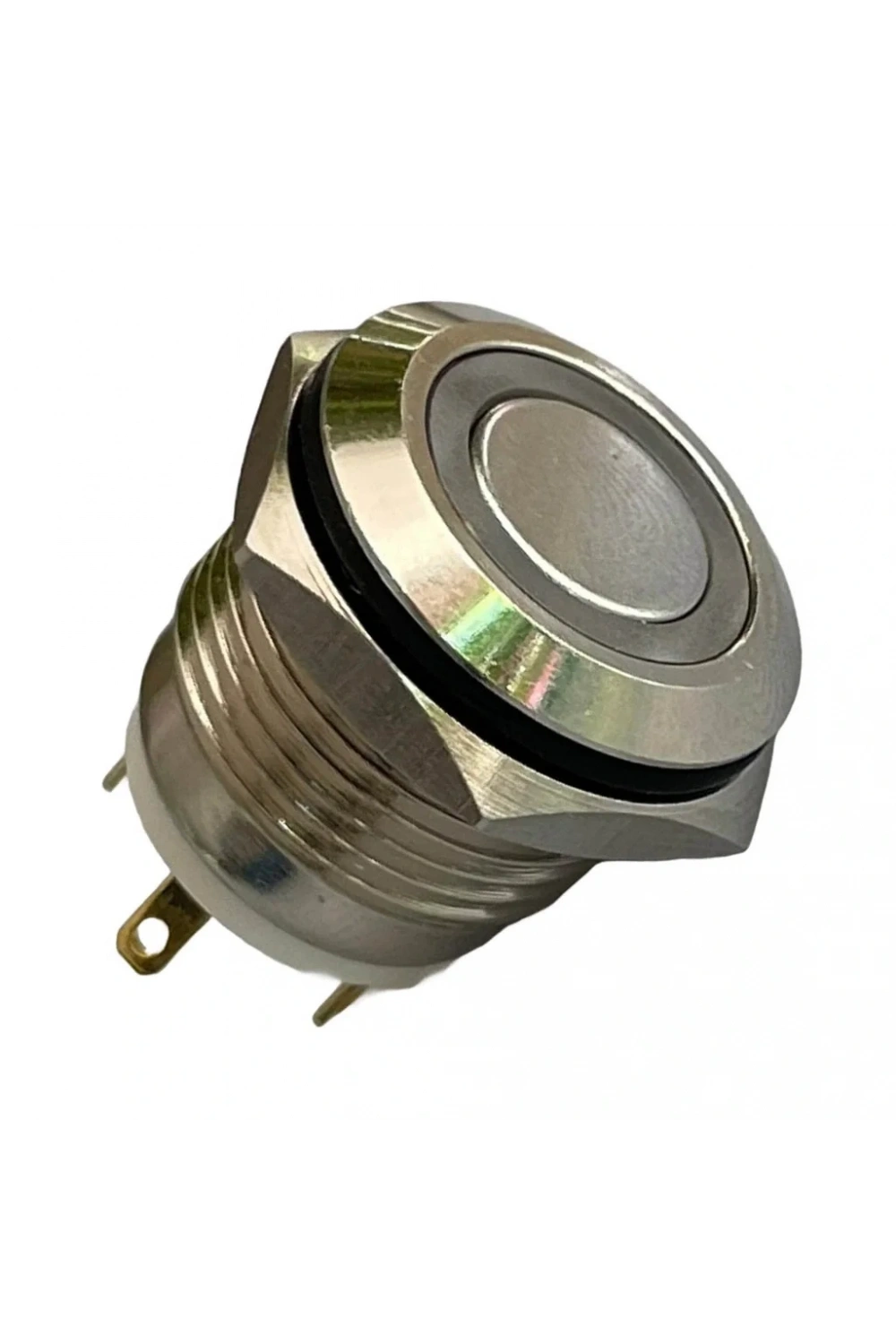 E34 16mm Metal Buton Yaylı 12-24V Kırmızı Led Işıklı 1NO