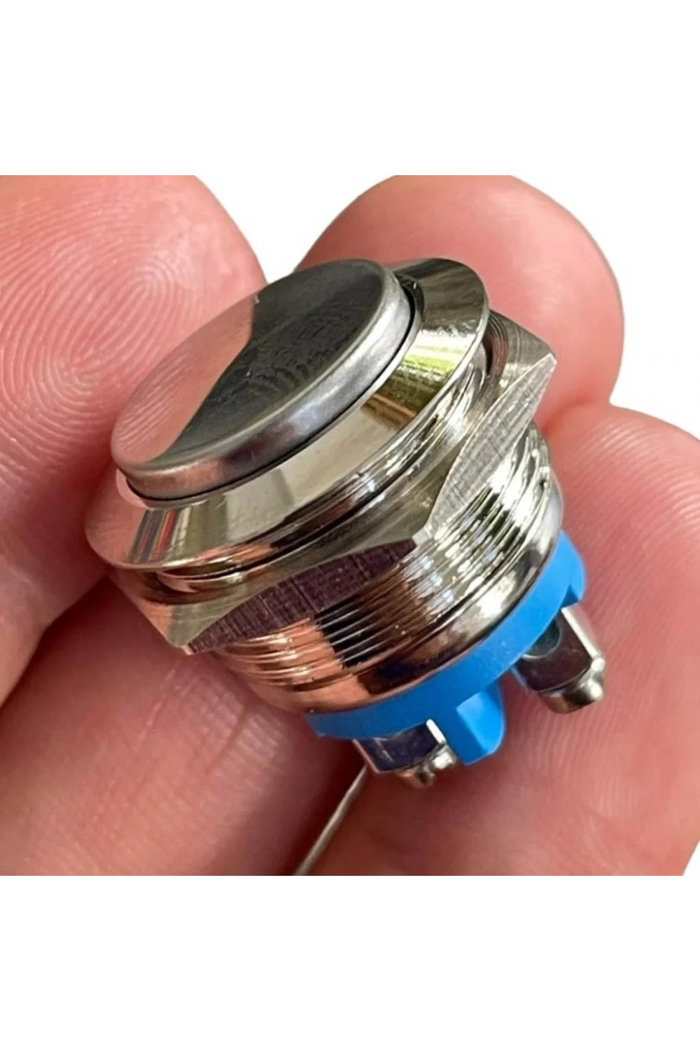 E97 19mm Metal Buton Yaylı Çıkık Kafa 1NO