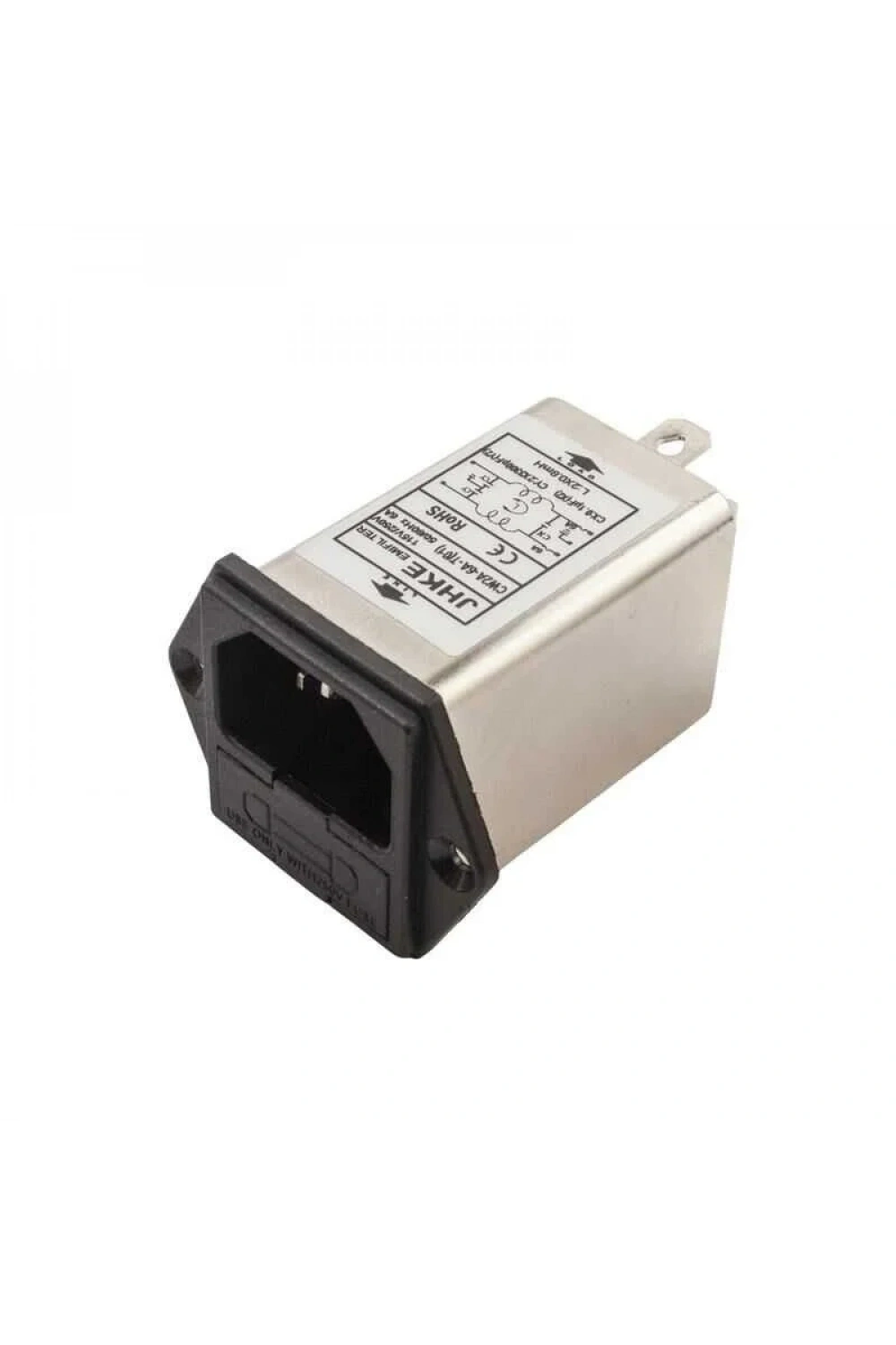 EMI Filtre 6A Erkek Power Soketi - Sigorta Yuvalı